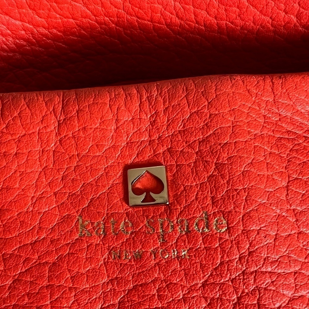 EUC Kate Spade New York Southport Ave Flame Pebble Leather Stevie Handbag - Picture 5 of 14